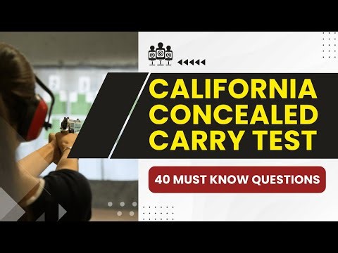 California Concealed Carry Test - Firearm Safety Certificate (40 Must Know Questions)