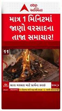 માત્ર 1 મિનિટમાં જાણો વરસાદના તાજા સમાચાર