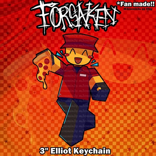 Roblox Forsaken Elliot Keychain - Etsy