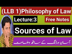 Sources of Law | LLB Part 1 Philosophy of Law| 2025|Formal and Material Sources of Law|