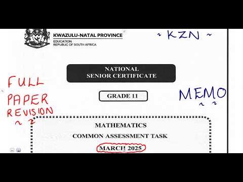 Mathematics Grade 11 March Test - KZN March 2025 ‪@mathszoneafricanmotives‬