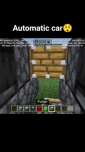 automatic car in Minecraft😮#minecraft#shorts