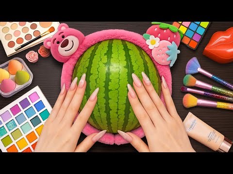 ASMR Makeup on Watermelon (No Talking)