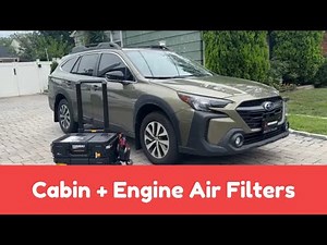 Air filter replacement on Subaru Outback 2020-2025 (Cabin & Engine)