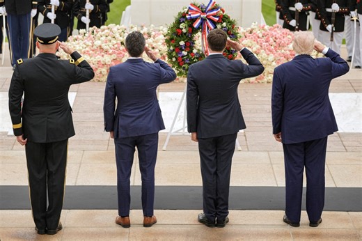 WATCH: Trump honors fallen service members in wreath-laying ceremony at Arlington National Cemetery
