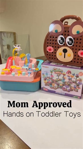 Brittany l Toddler Learning Activities 😊 on Instagram: "Hands On Toddler Toys ✨🧸 Follow + Comment “TOYS” for the link or 🔎 search my code: kcg4684 in the Temu app to get lightning deals! @temu #temu #temufinds #toddlermommy #toddlertoys #toddleractivitiesathome"
