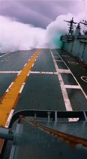 Carrier Deck Under Attack by 50-Foot Waves #northsea #navy #brutal