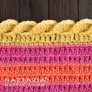 What do you think of this wavy shell stitch edging? How about as an edging for blankets and scarves? | Naztazia