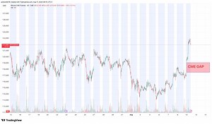 Vorsicht nach unten: Wochenend-Anstieg des BTC-Preises hinterlässt Lücke im CME-Futures-Chart