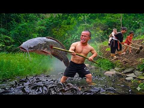 Dwarf Family’s Mysterious Garden Revamp and a Thrilling Hunt for Grilled Catfish | Harvesting Joy