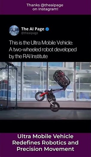 Ultra Mobile Vehicle Redefines Robotics and Precision Movement