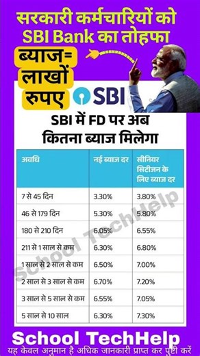 सरकारी कर्मचारियों के लिए SBI का बड़ा तोहफा! FD पर मिलेगा लाखों का ब्याज 💰#SBI #PassiveIncome#bank