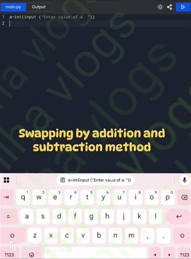 Swapping in Python #coding #python #learning