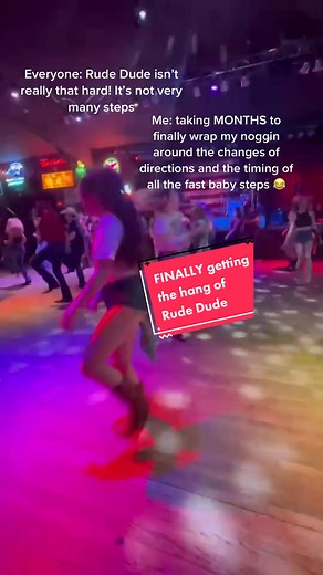 First time I was in control enough to actually go dance Rude Dude on the floor!#rudedude #linedance #dancetok #countrydance