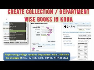 How to Create Koha Reports on Collections wise or Department wise Books | Lib Power Tech