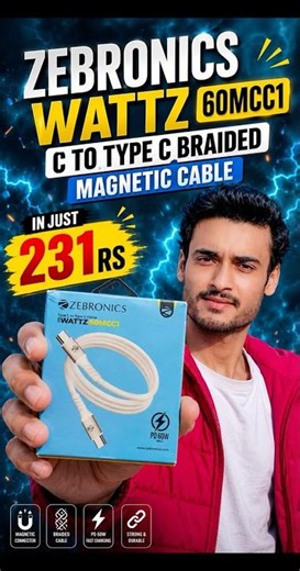 Best Magnetic Charging Cable for Android & iPhone? 60W Fast Charging for under ₹250? 💸