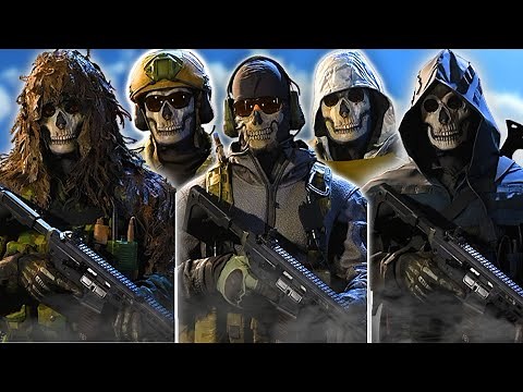 ALL GHOST SKINS IN MODERN WARFARE! SHOWCASE ("Dreadwood", "Azrael", "Classic Ghost") + MORE!