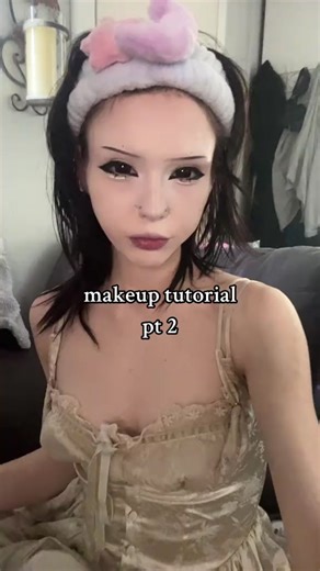 Goth doll makeup tutorial 🖤Part 2 OMG it's finally here!!! 😱The one y'all wouldn't stop asking for... @gothd0lly Contacts: 17mm sullen doll eye #eyevos#contactlenses#alt#alternative#altgirl#egirl#y2kfashion#grung#piercingothnic#punk#emogirl#egirlmakeup#eyevoscontactlenses#goth#altstyle#alt #eyevoscontacts#dolleye#circlecontacts #eyevosdollcontacts#minisclera#dollcontacts#dolleye#dolleyecontacts#altdollz