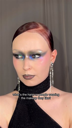 freja bermann on Instagram: "an important reminder 🩷 has someone ever judged you for your makeup? #creativemakeup you never know what situation people are in, so try your best to be kind ✨ #colourfulmakeup #makeupadvice #glittermakeuplook"