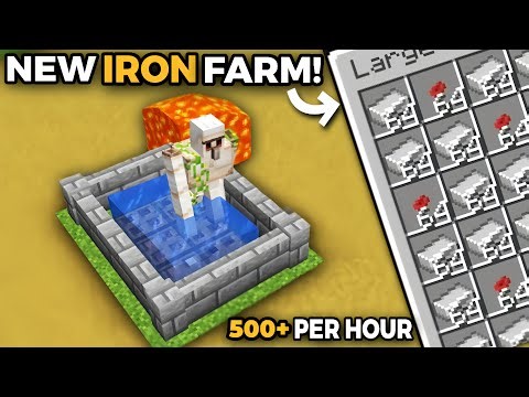 Minecraft 1.21+NEW IRON FARM Tutorial - NEW DESIGN - 350+ PER HOUR