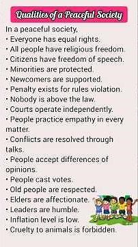 Qualities of A Peaceful Society | A Peaceful Society #essay #foryou #english #society #peaceful