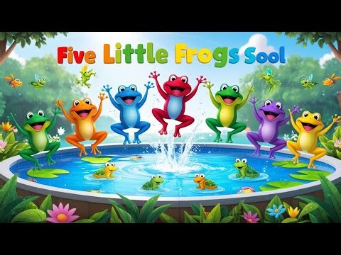 "🐸Jump In! The Catchy 'Five Little Frogs' Pool Song - Sing Along & Dive Into Fun!🎶"