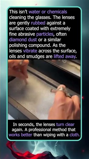 Cleaning Glasses With Diamonds