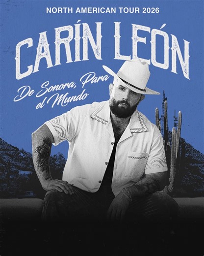 ¡De Sonora Para Houston! Carín León's North American 2026 Tour is coming to Toyota Center on May 31. Tickets on sale now! 🇲🇽 Get tickets 🎫: https://bit.ly/4afjwBI | Houston Toyota Center