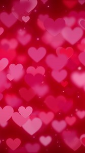 Download Abstract gradient background with red hearts shape flowing - Vertical looped video for free