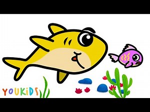 Five Baby Sharks Song | Kids Counting Song | YouKids Nursery Rhymes & Kids Songs