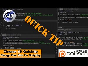Change Font Size for programing (Cinema 4D Quicktip)
