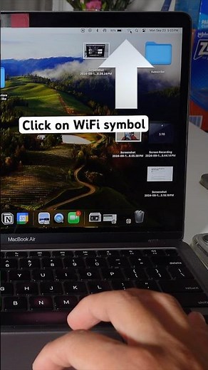 How to connect to WiFi on MacBook 💻👀 #apple #macbook