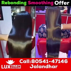 62 reactions | Rebonding & Smoothing offer ⚫️Shoulder Length 2000/-, ⚫️Any length 3000/- till waist ✅FREE 1 Hair Spa & 1 Hair Cut (product: Loreal & Matrix, schwarzkopf) | LUX SALON | Facebook
