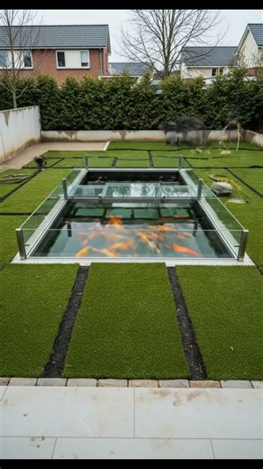 Insane Backyard Makeover | Floating Glass Bridge Over Koi Pond #beforeandafter #cinematicbuild