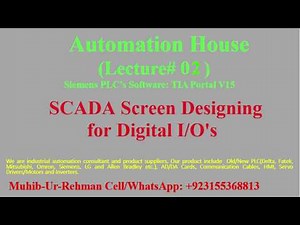 SCADA Screen Development for Digital I/O's #TIA_Portal_Wincc_RT_ADVANCE