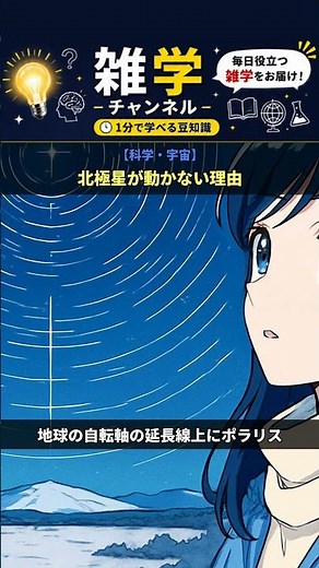 【雑学タイム】北極星が動かない理由