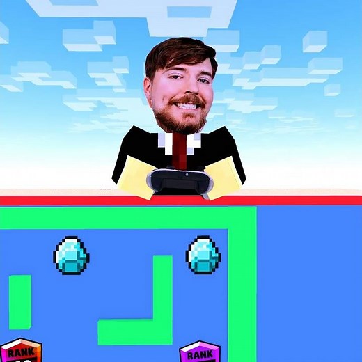 Challenge the maze with Mr Beast. #mrbeast #minecraft #shorts