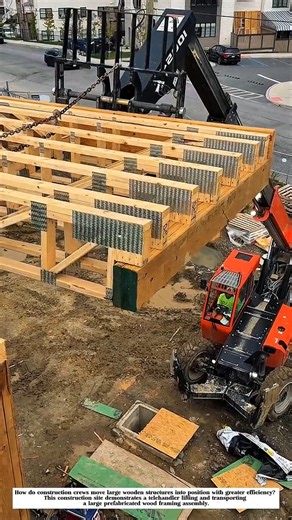 Telehandler Lifting Wood Floor Framing | Modern Construction Technology