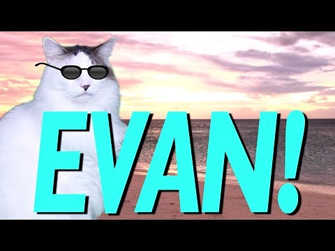 HAPPY BIRTHDAY EVAN! - EPIC CAT Happy Birthday Song
