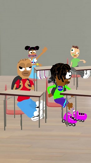 My stepson Tyrone in class causing trouble 🤣 w/ @wuzgood #matthewraymond #tyrone #comedy #fyp #class #school #animation #cartoon #BlackTikTok