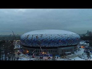 4К drone - процесс строительства стадиона "Динамо" (ВТБ Арена Парк)