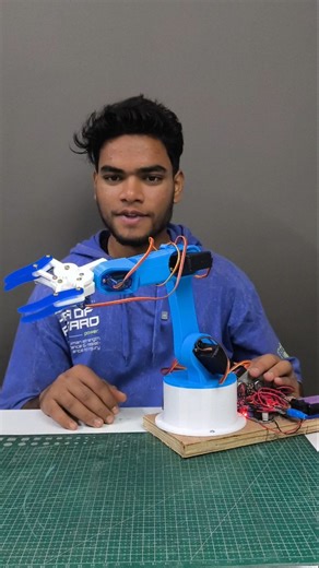 Abhishek Baratam on Instagram: "“Arduino Robotic Arm 🤖 | Servo Motors Magic in Telugu #Shorts” #telugureels #teluguexperiments #roboticarm #servoarm srikakulam"
