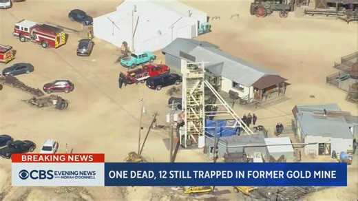 BREAKING: At least one person was killed, four were injured and more than 10 others are still trapped inside a former gold mine in Colorado after an apparent equipment malfunction, officials say. https://cbsn.ws/400pQJP | CBS Evening News