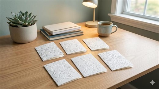 3D Embossed Blank Greeting Cards, Set A - Etsy