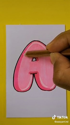 Tutorial: Dibujar Letra A Estilo Burbuja Facil