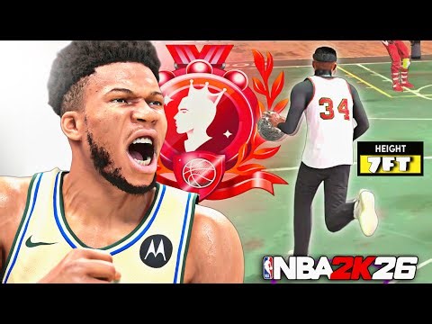 PLAYING PARK 3S WITH MY RED PLATE 7FT GIANNIS BUILD BUT WITH RANDOMS..