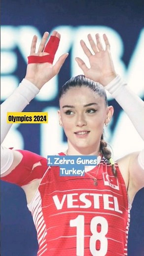 5 Most Beautiful Volleyball Player at the Olympics 2024 #olympics #olympicgames #zehragunes