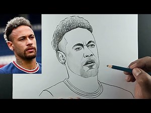 How to Draw Neymar Jr | Drawing Neymar Jr | Step by Step Easy With Pencil | Neymar Pencil Drawing ⚽