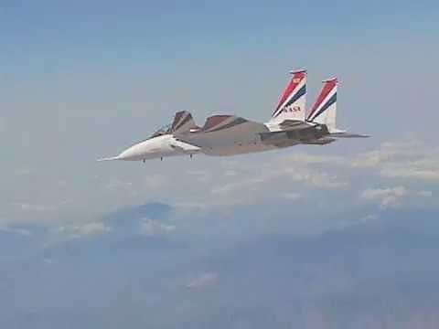 F-15B Intelligent Flight Control System Performing Test Maneuvers over EAFB