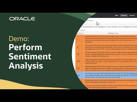 Text Sentiment and Topic Analysis in Oracle AI Data Platform